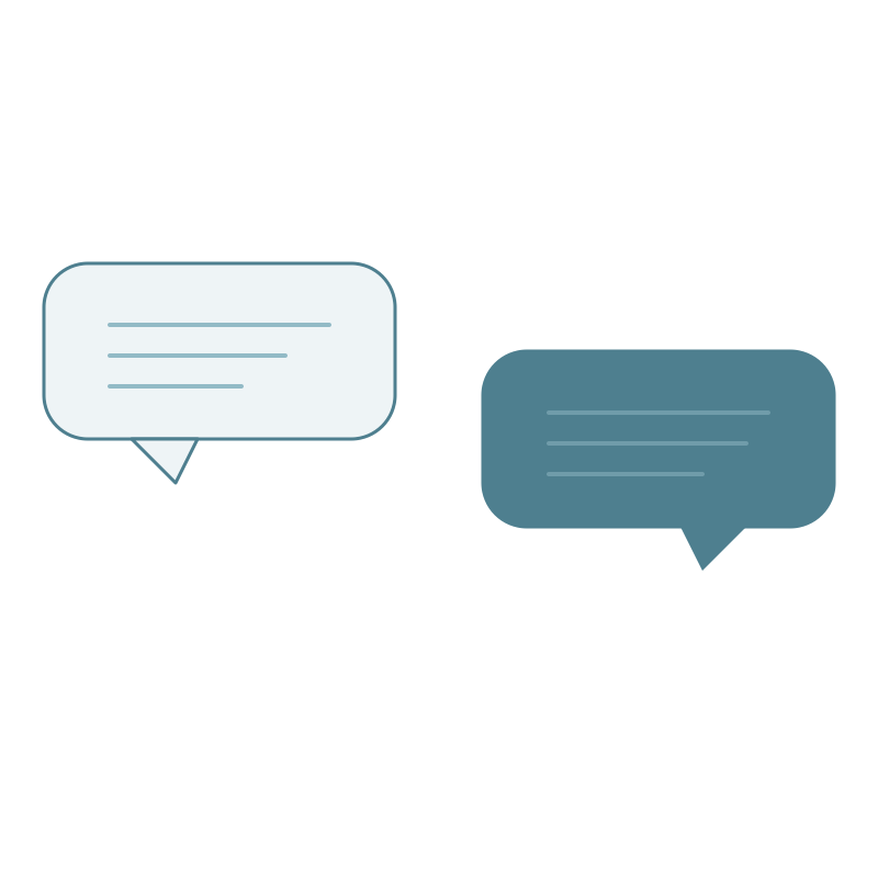 Two conversation bubbles